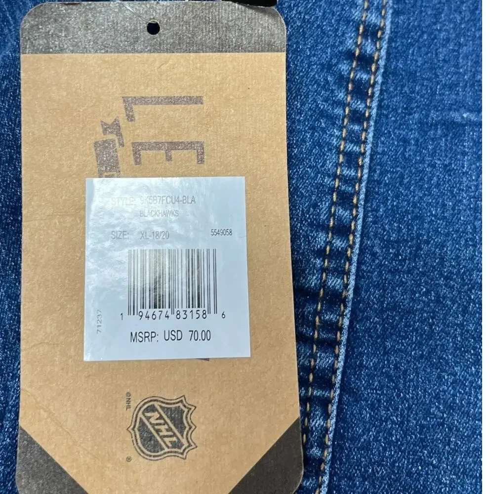 NHL Chicago Blackhawks Youth Denim Jacket XL 18/20 - Licensed Legacy Collection
